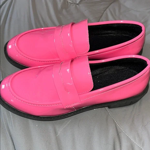 Pink Patent Leather Loafers - Picture 2 of 8
